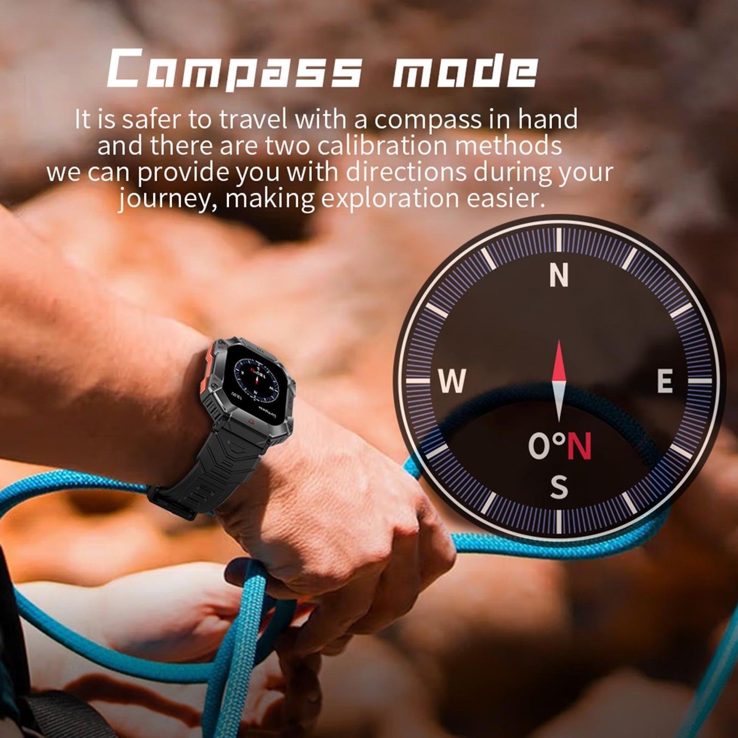 2.0 Inch Bt5.1 Ip67 Sport Smart Watch Support Bluetooth Call / Sleep / Blood Oxygen / Heart Rate / Blood Pressure Health Monitor - White + Orange