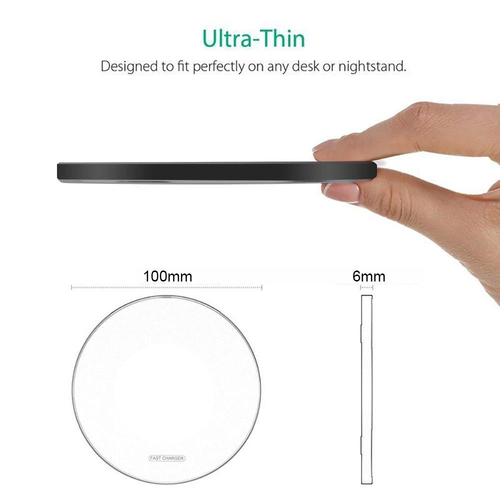 20W Ultra Thin Qi Wireless Charger - White