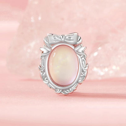 925 Sterling Silver Platinum Plated Starlight Bow Beads