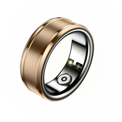 Smart Ring With Heart Rate Blood Oxygen & Sleep Monitoring - Size 18 - Gold
