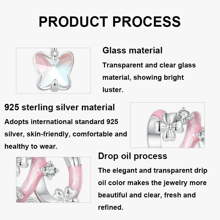 925 Sterling Silver Fantasy Butterfly Beads