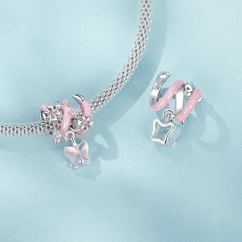 925 Sterling Silver Fantasy Butterfly Beads