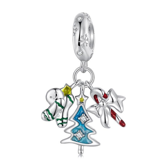 925 Sterling Silver Gingerbread Man Pendant Scc2914