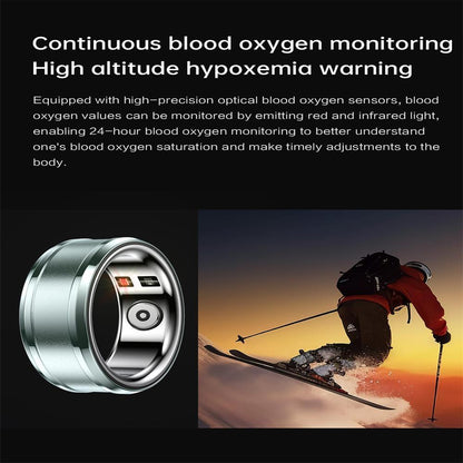 Smart Ring With Heart Rate Blood Oxygen & Sleep Monitoring - R3 Size 23 - Gold