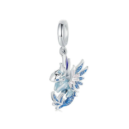 925 Sterling Silver Dragon Pendant Beads