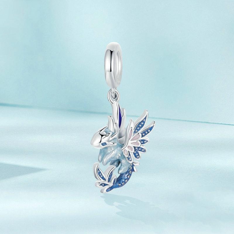 925 Sterling Silver Dragon Pendant Beads