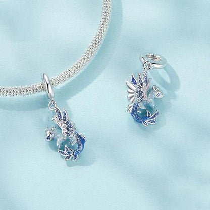 925 Sterling Silver Dragon Pendant Beads