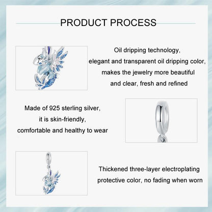 925 Sterling Silver Dragon Pendant Beads