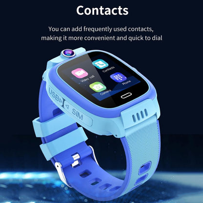 1.44 Inch 4G Video Call Waterproof Smart Children Phone Watch With Sos Function - Black