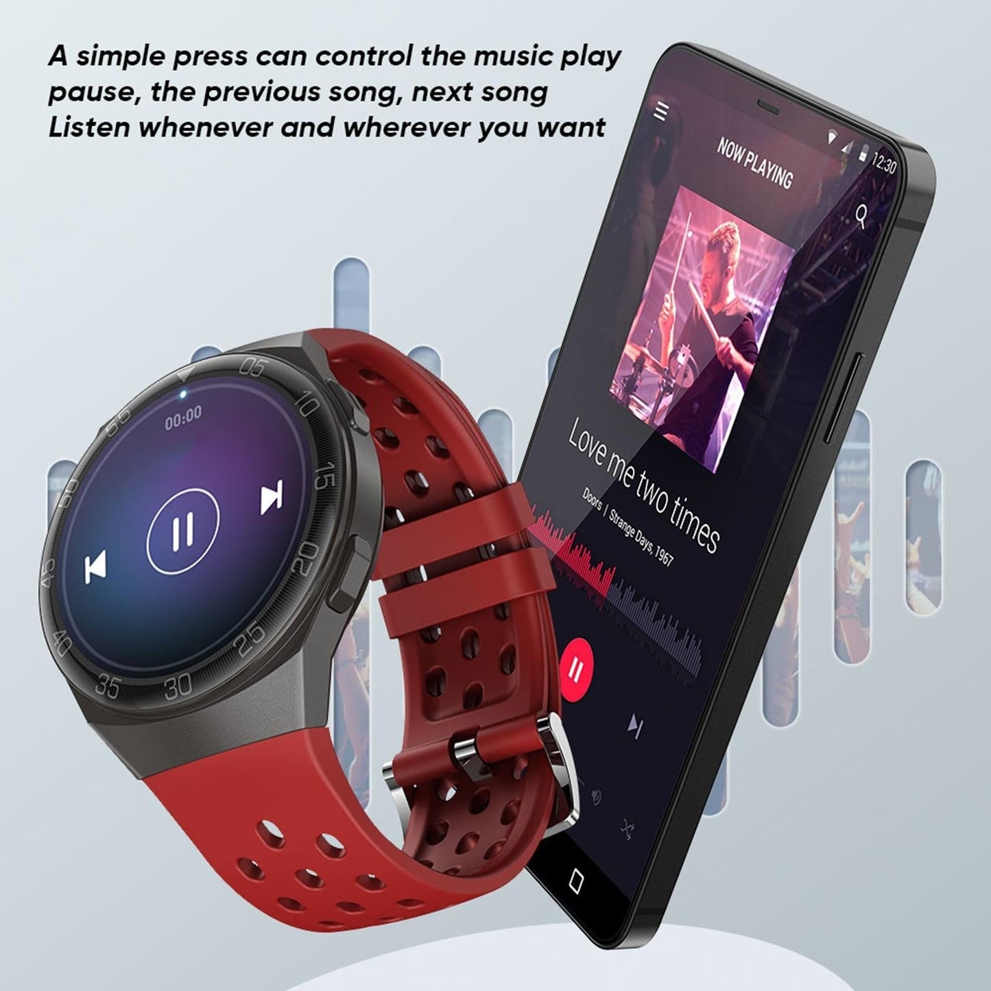 1.28 Inch Ips Screen Bluetooth 5.0 Ip67 Waterproof Smart Watch Support Sleep Monitor / Multi-Sports Mode / Heart Rate Monitor / Blood Pressure Monitoring - Green