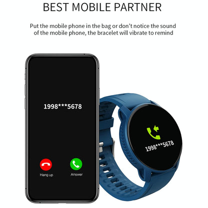 Smart Bracelet With Heart Rate Pedometer And Sleep Monitor - Blue