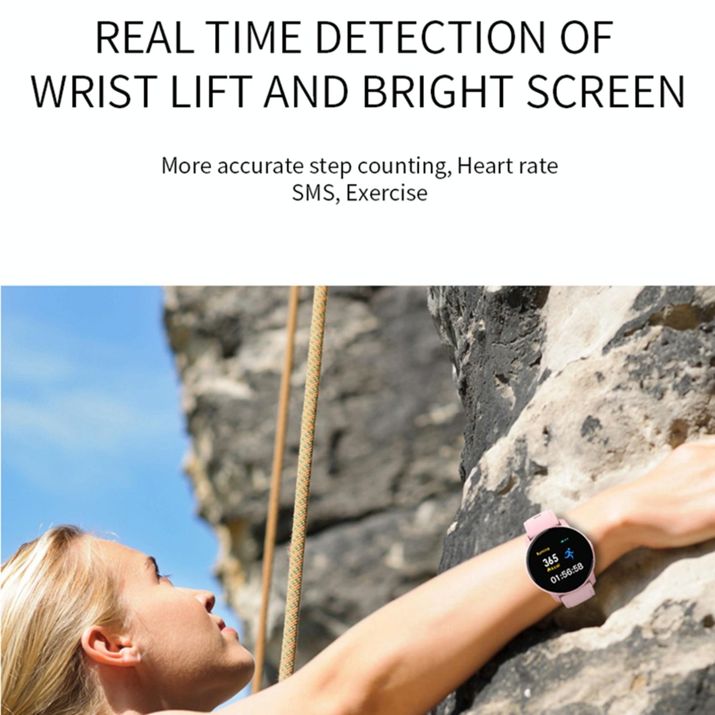 Smart Bracelet With Heart Rate Pedometer And Sleep Monitor - Blue