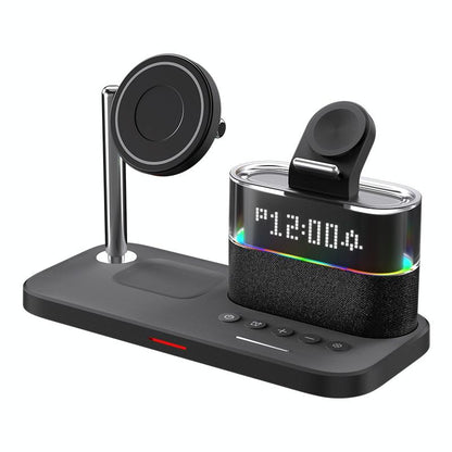 15W Wireless Charger Clock Lamp Multifunctional - Black
