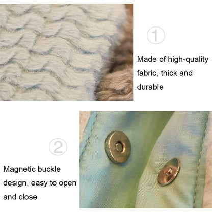 Small Plaid Handbag in Plush Material - Light Grey