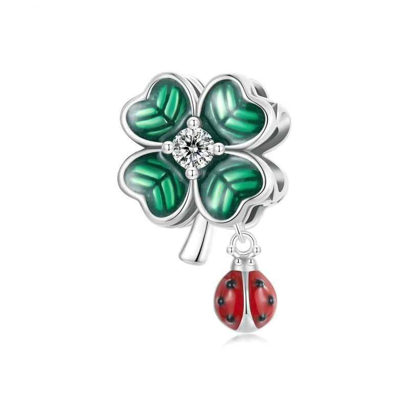 925 Sterling Silver Lucky Ladybug Diy Beads