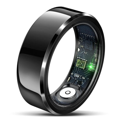 Smart Ring With Heart Rate Blood Oxygen And Sleep Monitoring - Size 9 - Black
