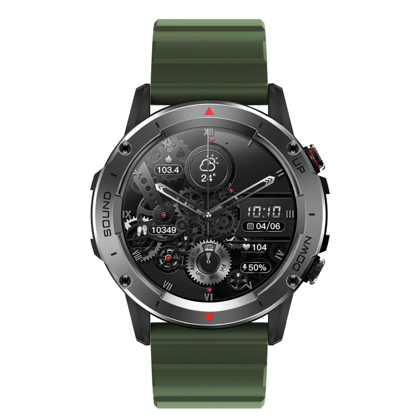 1.39 Inch Colour Screen Smart Watch Support Heart Rate Monitoring / Blood Pressure Monitoring - Black