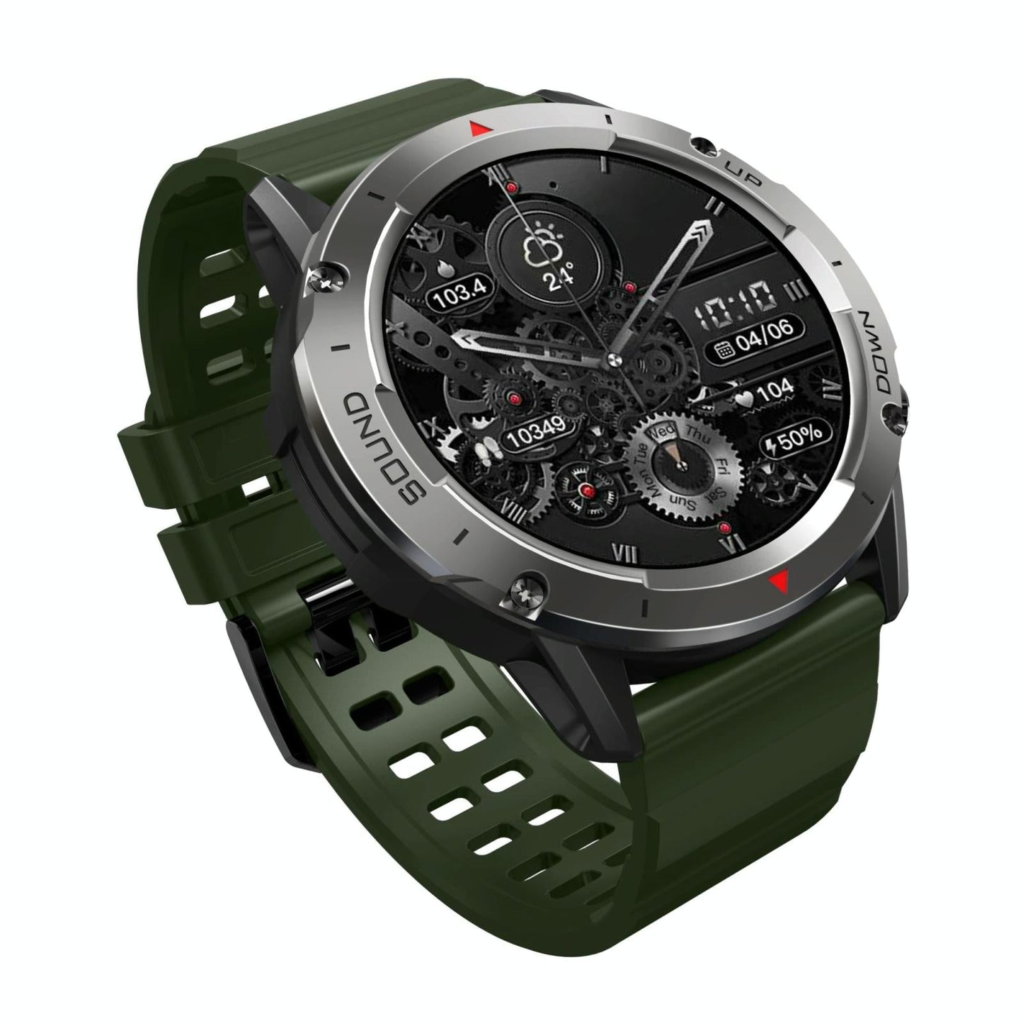 1.39 Inch Colour Screen Smart Watch Support Heart Rate Monitoring / Blood Pressure Monitoring - Black