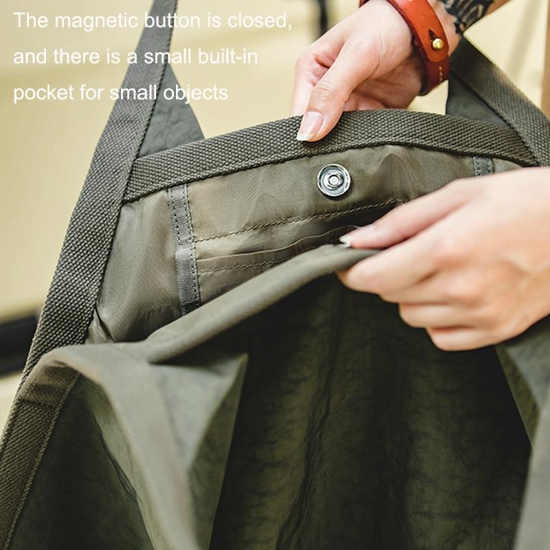 Waterproof Nylon Handbag - Large Capacity Army Green