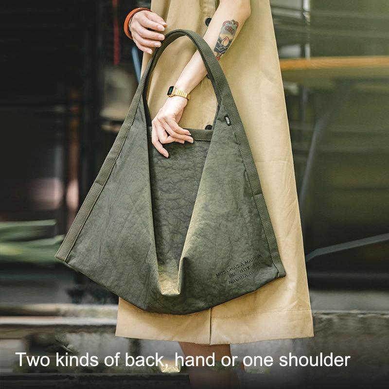 Waterproof Nylon Handbag - Large Capacity Army Green