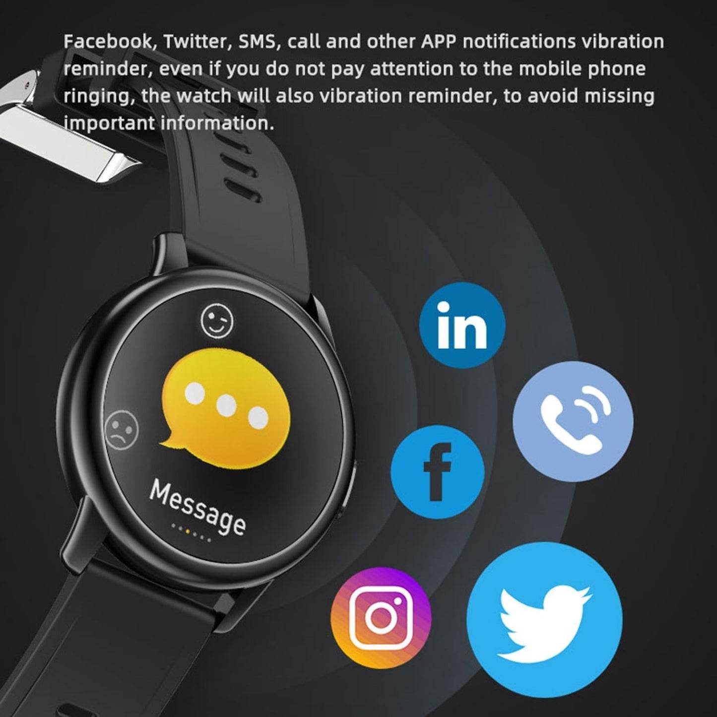 1.3 Inch Tft Screen Smart Watch Support Blood Pressure Monitoring / Sleep Monitoring - Green