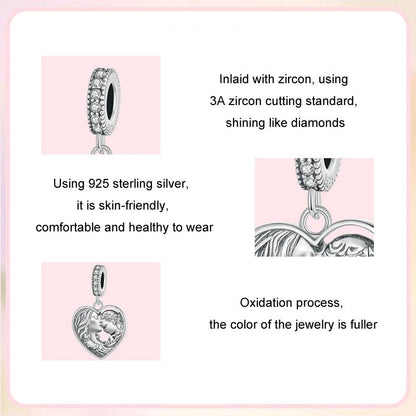 925 Sterling Silver Love Heart Diy Beads