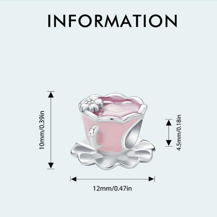 925 Sterling Silver Flower Beaded Bracelet For Coffee Lovers