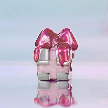 925 Sterling Silver Platinum Plated Bow Diy Beads In