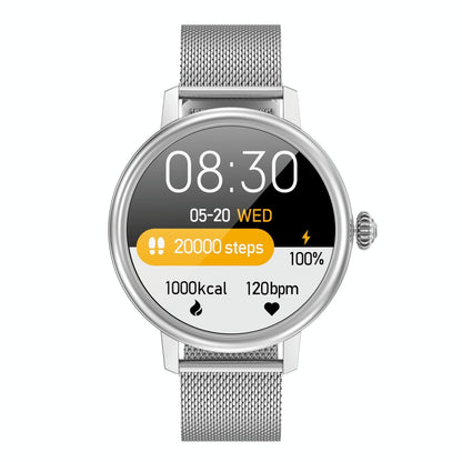 Smart Steel Watch With Colour Screen - Cf90 - Black