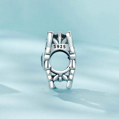 925 Sterling Silver Oxidized Butterfly Hollow Diy Beads