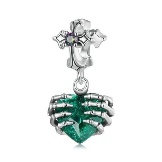 925 Sterling Silver Cross Skull Heart Bracelet Beaded Accessory