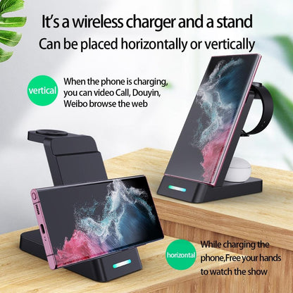 15W 3 In 1 Wireless Charger For Samsung Watch And Galaxy Buds - White