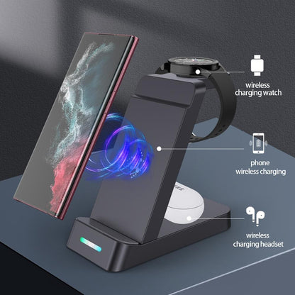 15W 3 In 1 Wireless Charger For Samsung Watch And Galaxy Buds - White