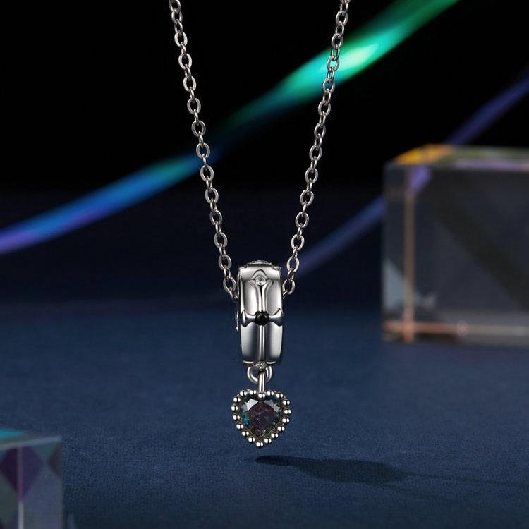 925 Sterling Silver Fantasy Love Beaded Pendant