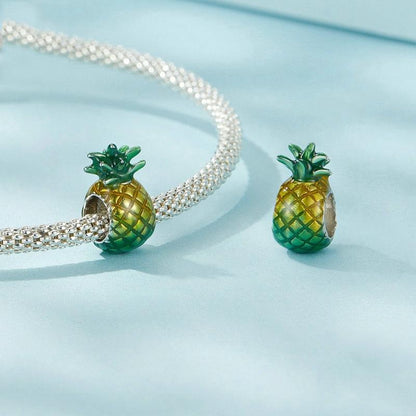 925 Sterling Silver Gradient Pineapple Diy Beads