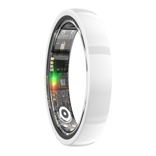 Smart Ring With Heart Rate Blood Oxygen Sleep & Sports Modes - Size 8 - Black