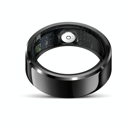 Smart Ring With Heart Rate Blood Oxygen And Sleep Monitoring - Size 10 - Black