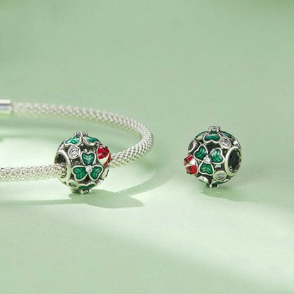 925 Sterling Silver Ladybug Clover Diy Beads