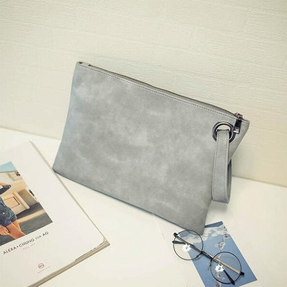 Stylish Retro Envelope Clutch Bag - Large Capacity - Black