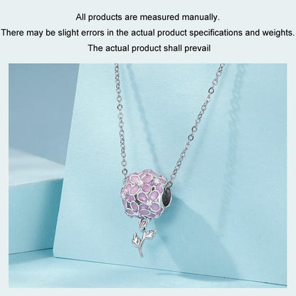 925 Sterling Silver Platinum Plated Zircon Flower Beads