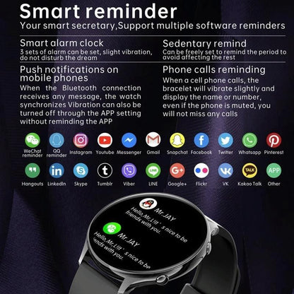 Smart Watch With Body Temp / Heart / Bp / Oxygen / Sleep Monitoring And Menstrual Cycle Prediction - Ip67 Waterproof - Black