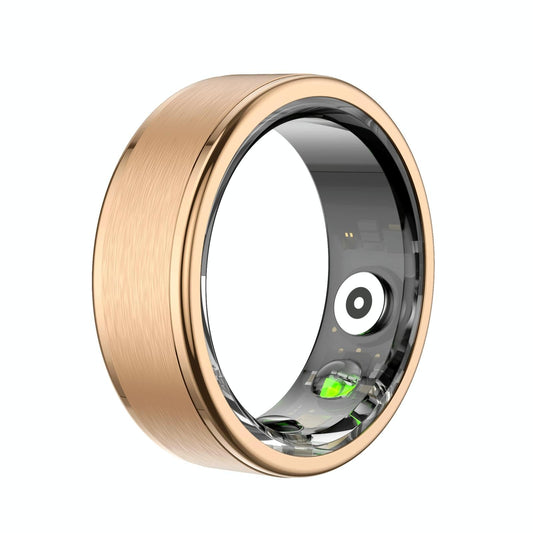Smart Ring With Heart Rate Blood Oxygen Sleep & Sports Modes - Size 7 - Black
