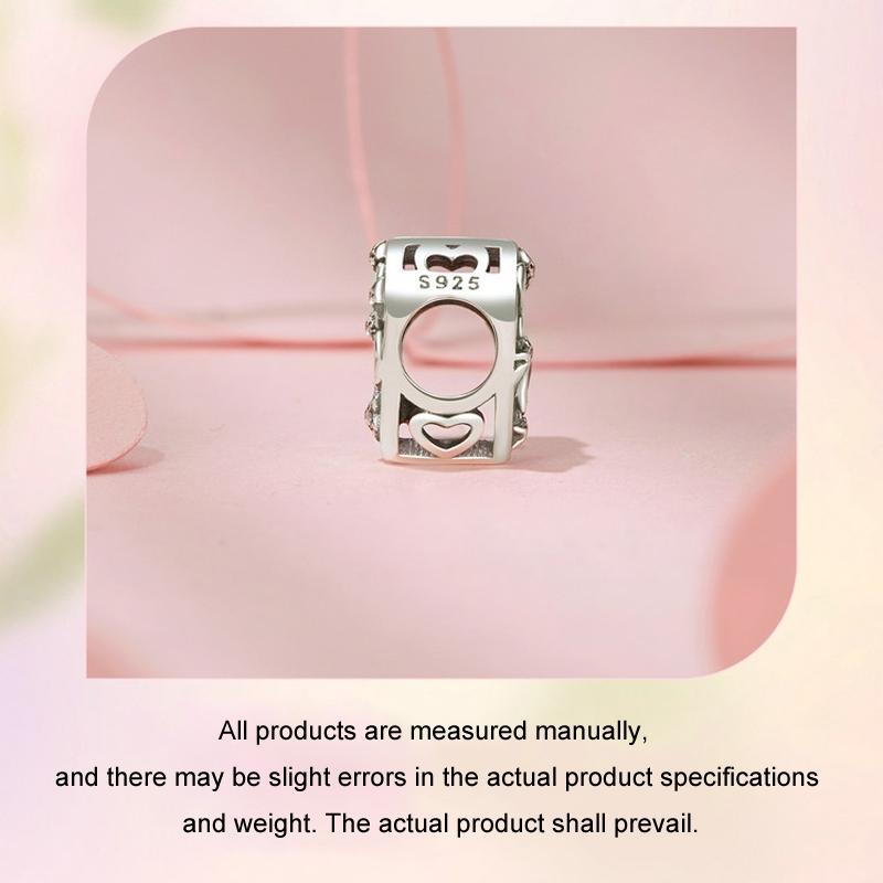 925 Sterling Silver Super Mom Diy Beaded Jewelry