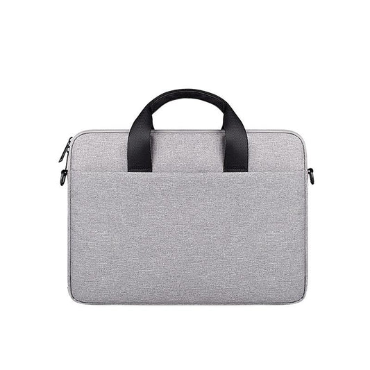 14.1-15.4 Inch Portable Laptop Bag with Single-shoulder Strap - Grey