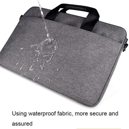 14.1-15.4 Inch Portable Laptop Bag with Single-shoulder Strap - Grey