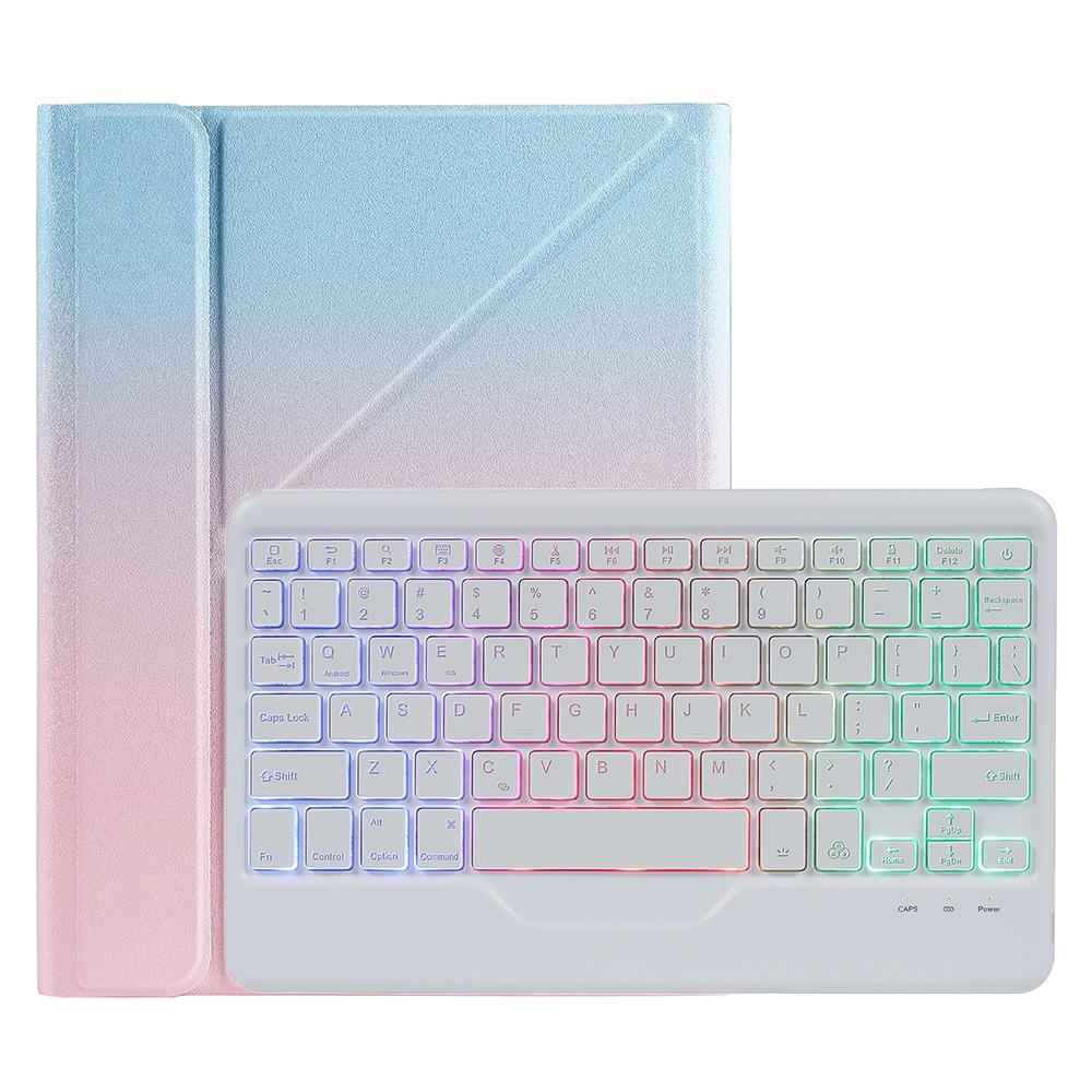 10.2 / 10.5 Inch Bluetooth Keyboard Tablet Case With Triangle Holder & Pen Slot - Black Diamond Pattern