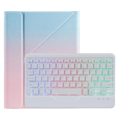 10.2 / 10.5 Inch Bluetooth Keyboard Tablet Case With Triangle Holder & Pen Slot - Black Diamond Pattern