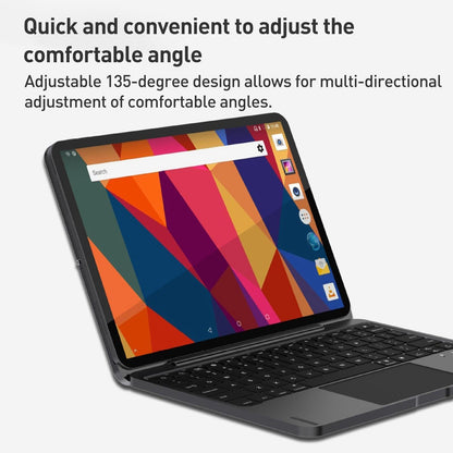 Bluetooth Touch Keyboard Leather Case - Aluminum Alloy - Grey - For Ipad Pro 12.9 2020/2021/2022