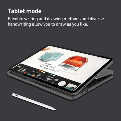 Bluetooth Touch Keyboard Leather Case - Aluminum Alloy - Grey - For Ipad Pro 12.9 2020/2021/2022