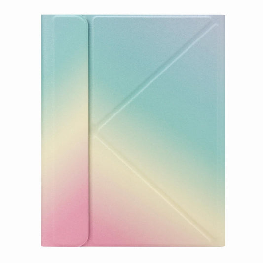 Bluetooth Keyboard Leather Case For Ipad 9.7 2018 / 2017 With Backlight & Three-Fold Holder - Rainbow